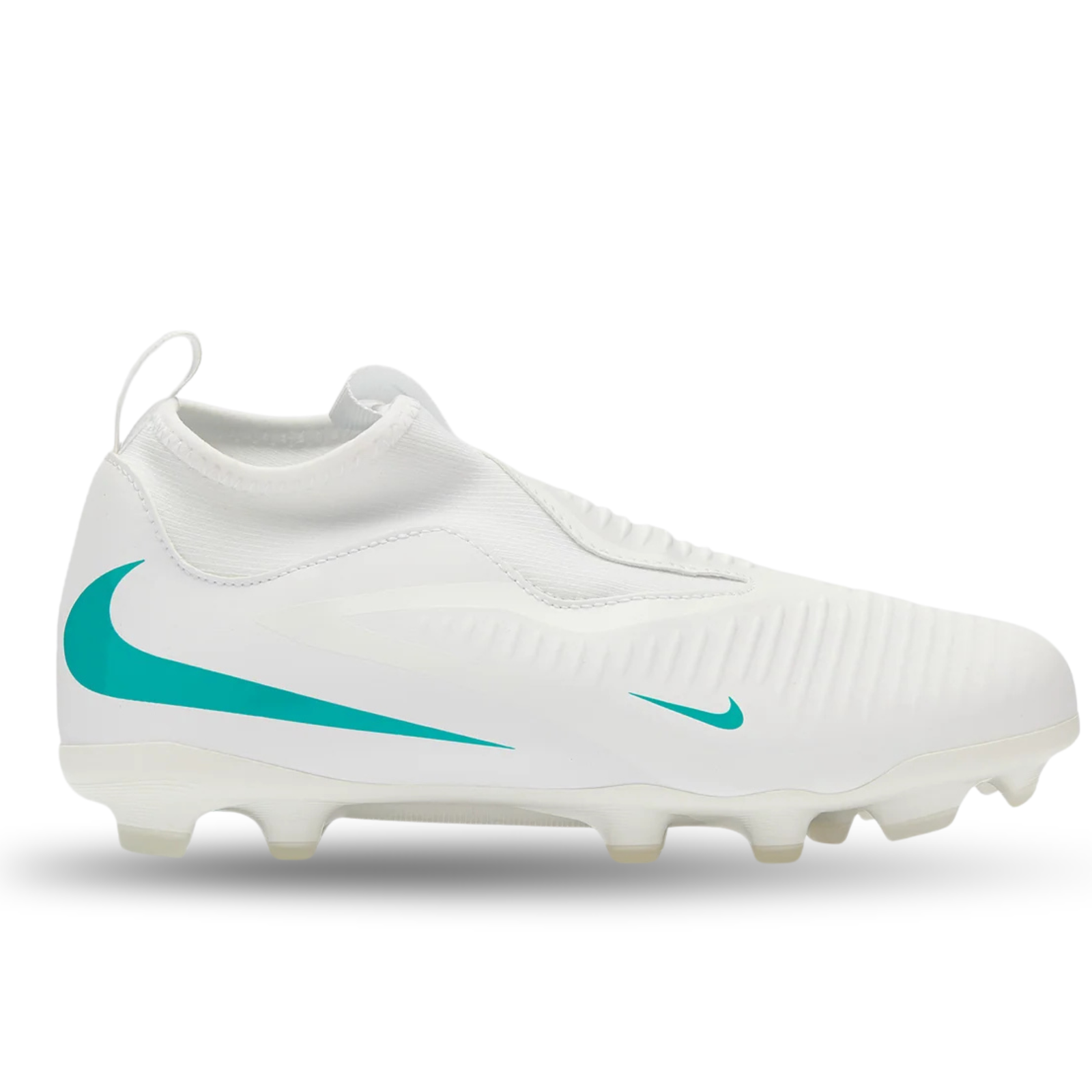 Nike Jr. Phantom 6 High Academy FG/MG Soccer Cleats (White/Dusty Cactus)