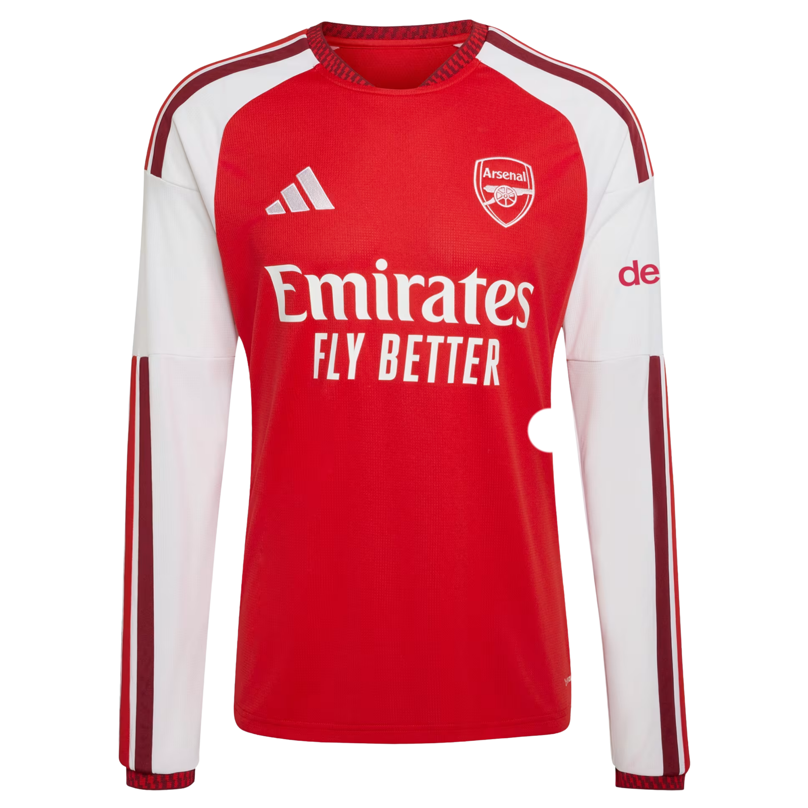 adidas Mens Arsenal Long Sleeve Home Jersey 26/27 (Better Scarlet)