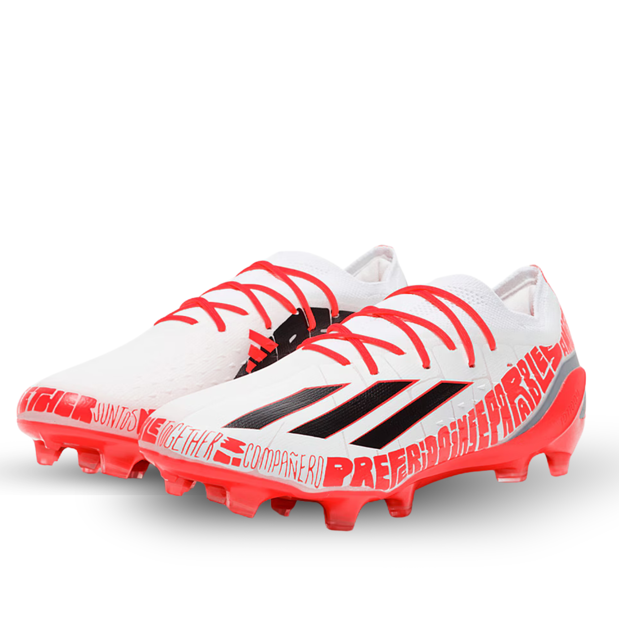 adidasエックス スピードポータル MESSI.1 FG(ホワイト×レッド) adidas X Speedportal Messi.1 Firm Ground Soccer Cleats (White/Red)