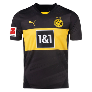 Puma Borussia Dortmund Julien Duranville Away Jersey w/ Bundesliga Patch 24/25 (Puma Black/Faster Yellow)