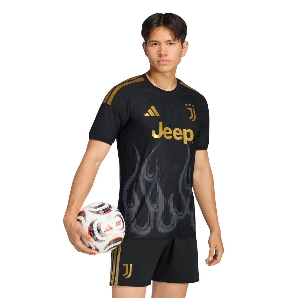 adidas Mens Juventus Authentic Third Jersey 26/27 (Black/Gold)
