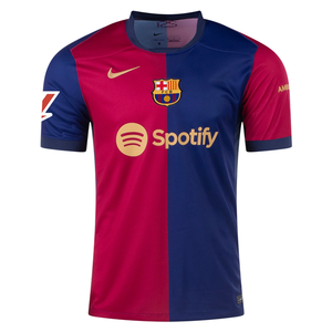 Nike Barcelona Robert Lewandowski Home Jersey w/ La Liga Patch 24/25 (Deep Royal/Noble Red/Club Gold)