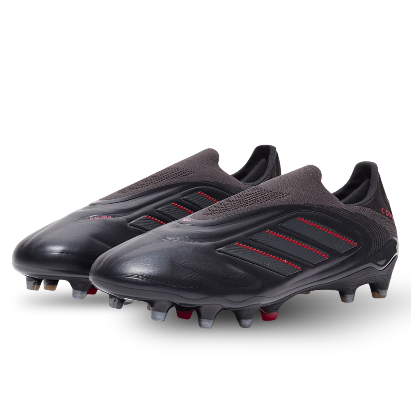 adidas Copa Pure III Elite Laceless FG Soccer Cleats (Black/Carbon/Lucid Red)