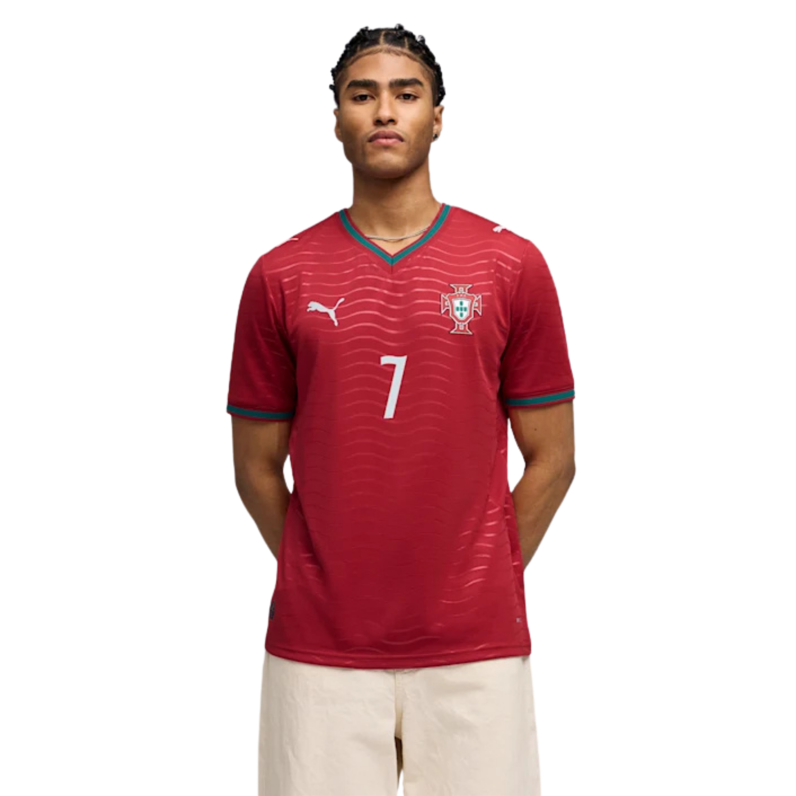 Puma Mens Portugal Cristiano Ronaldo Home Jersey 2026 (Red/Green)*
