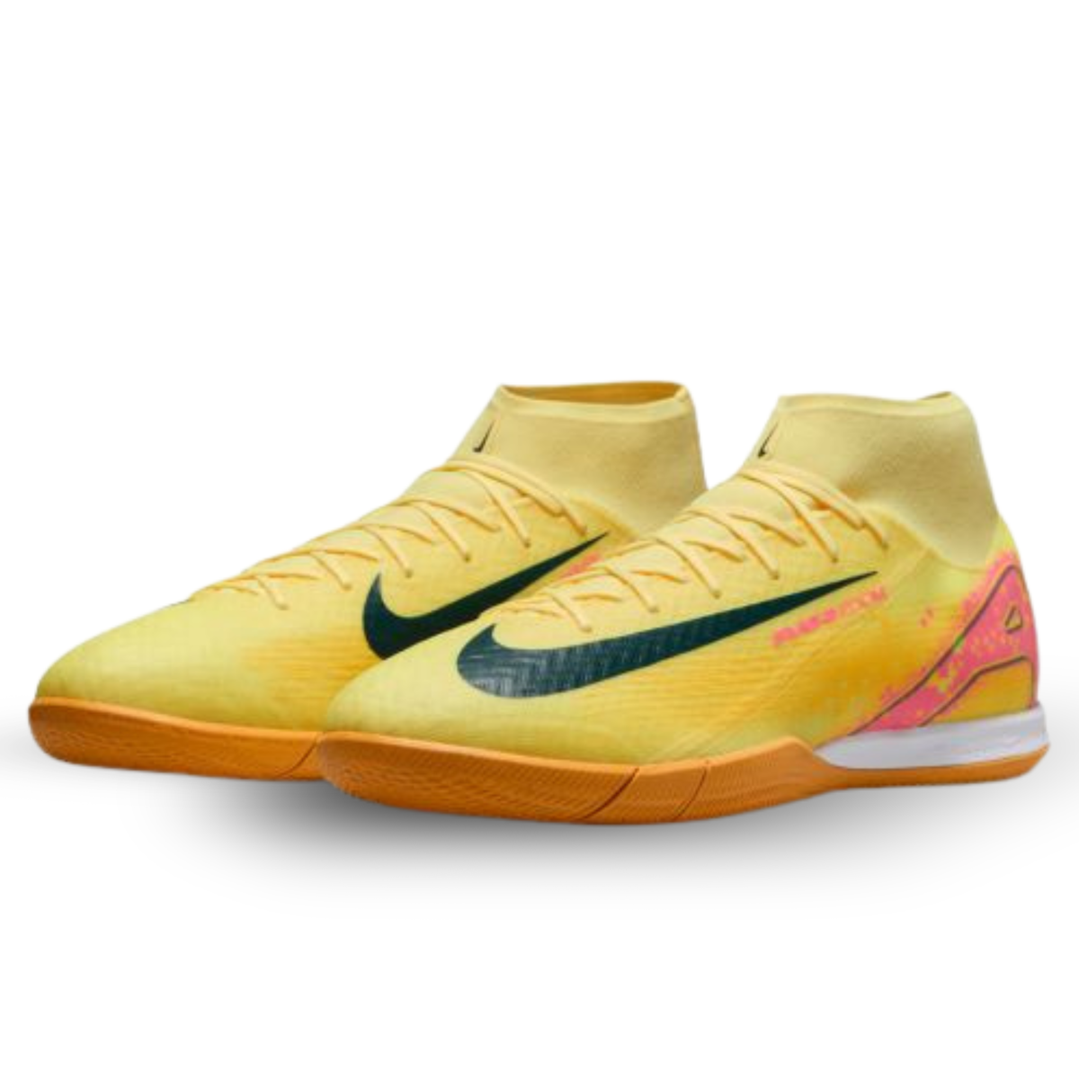 Nike Zoom Superfly 10 Academy KM Indoor Soccer Shoes (Light Laser Orange/Armory Navy)