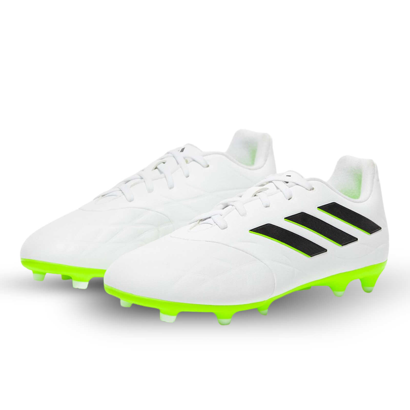adidas Copa Pure.3 Firm Ground Soccer Cleats (White/Lucid Lemon)