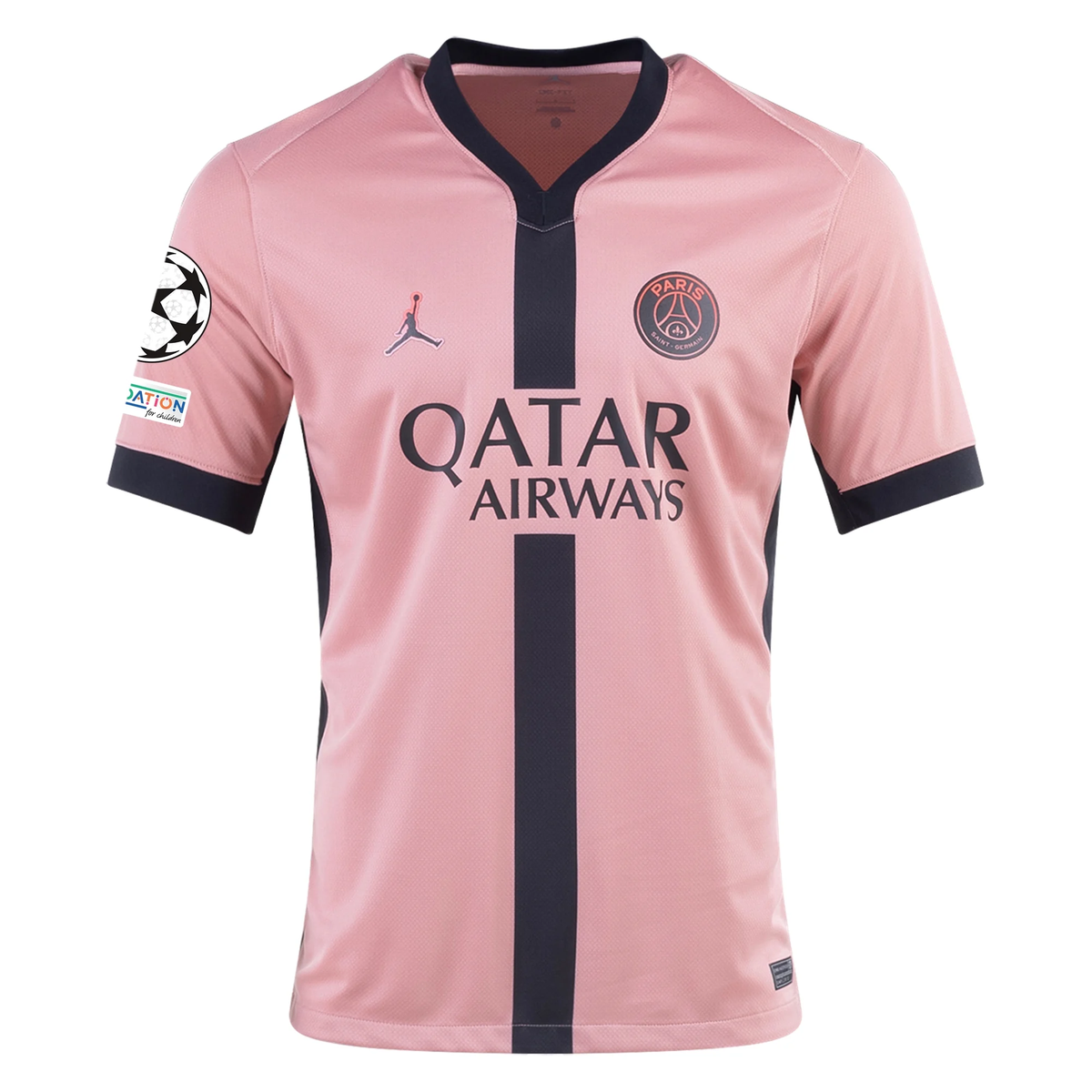 Nike Paris Saint-Germain Ousmane Dembélé Third Jersey w/ Champions League Patches 24/25 (Rust Pink/Black)