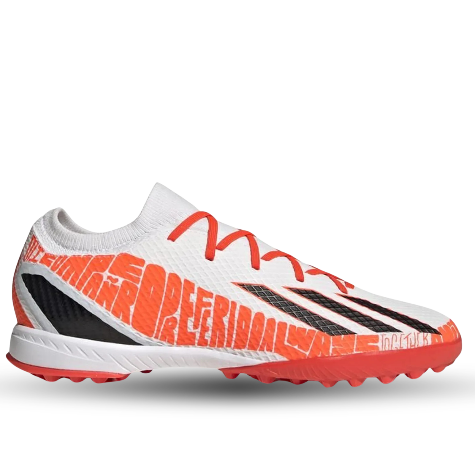 adidas X Speedportal Messi.3 Turf Soccer Shoes (White/Solar Red)