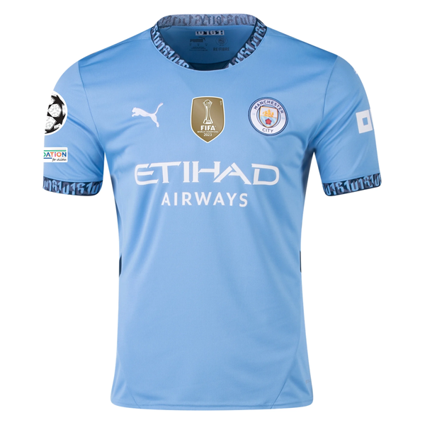 Puma Manchester City Rodrigo Home Jersey w/ Champions League