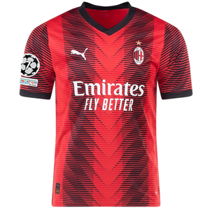 Puma AC Milan Christian Pulisic Home Jersey w/ Champions League Patches 23/24 (Puma Red/Black)
