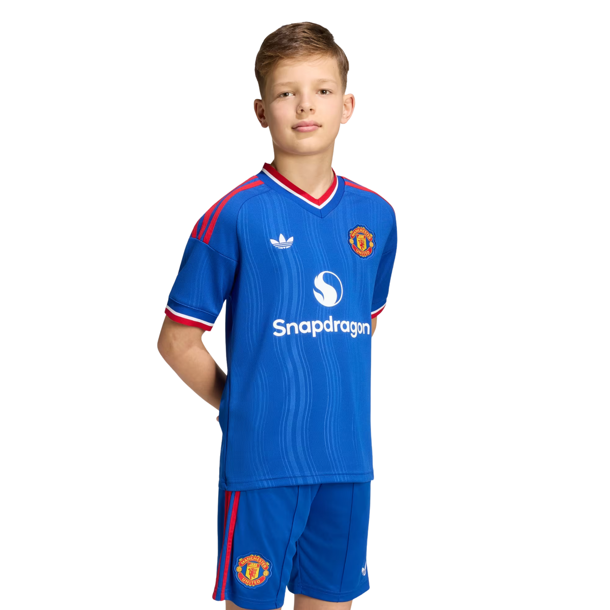adidas Youth Manchester United Away Jersey 26/27 (Blue)