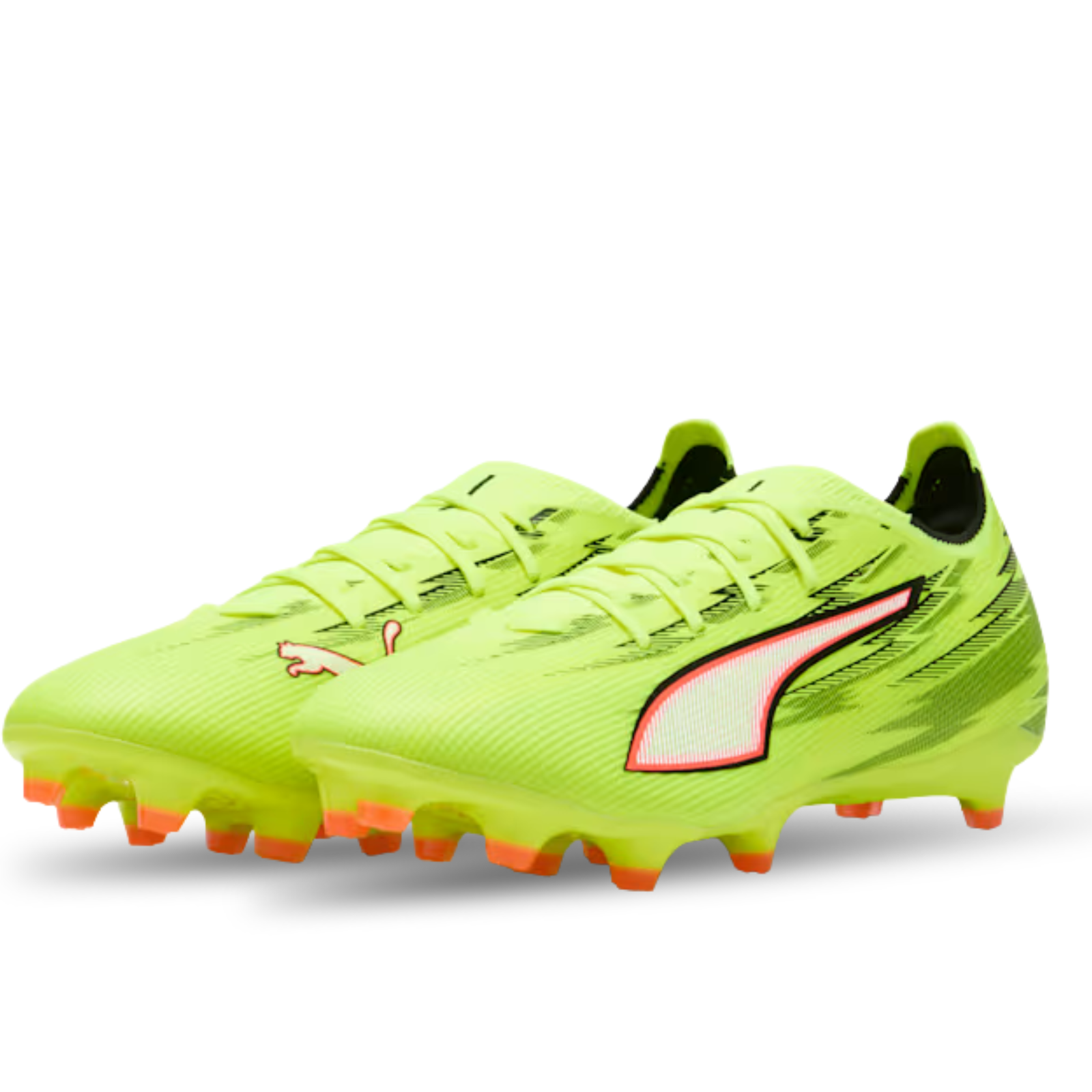 Puma Ultra 6 Match FG/AG Soccer Cleats (Yellow Alert/Glowing Red)