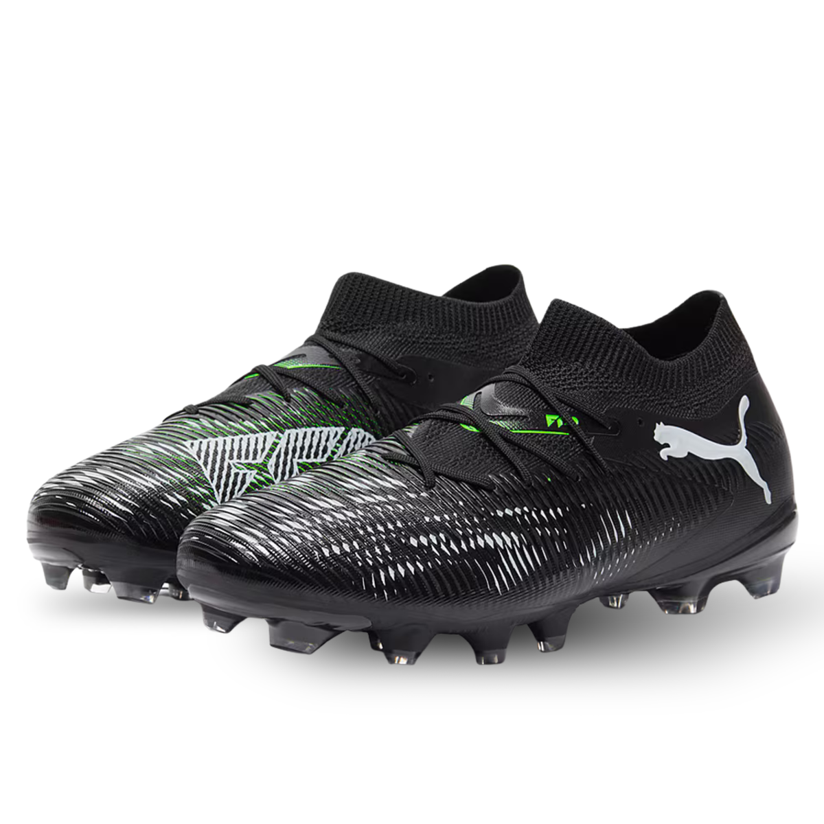 Puma Future 8 Match FG/AG Soccer Cleats (Black/Cool Grey)