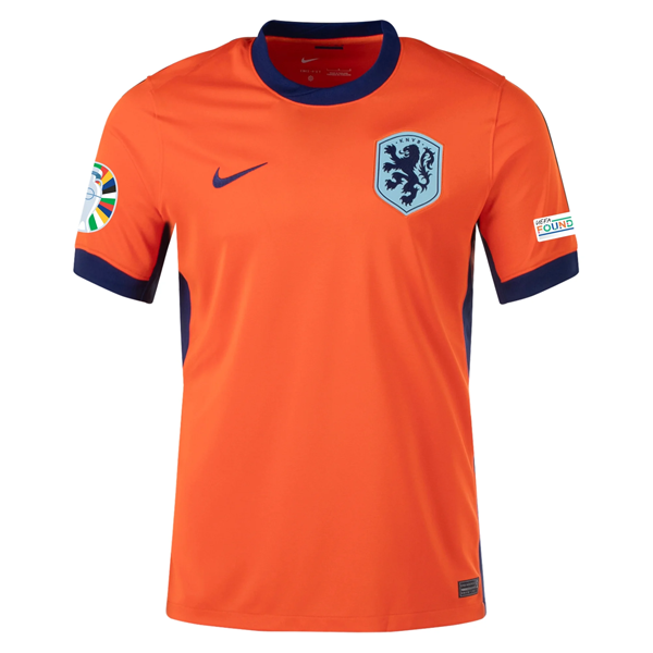 Nike Netherlands Home Jersey w/ Euro 2024 Patches 24/25 (Safety