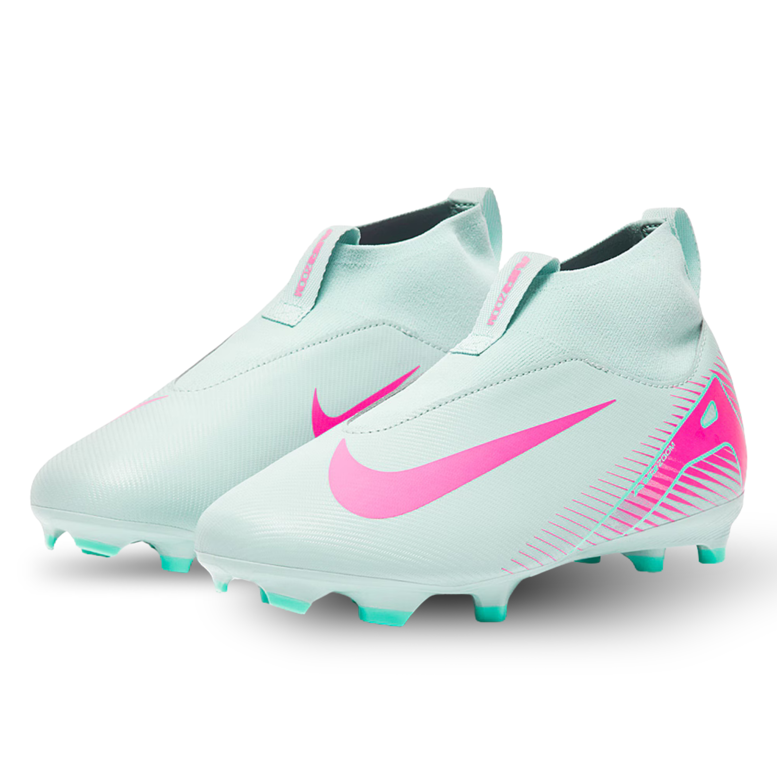 Nike Jr Zoom Superfly 10 Academy FG/MG Soccer Cleats (Ocean Cube/Pink Blast)
