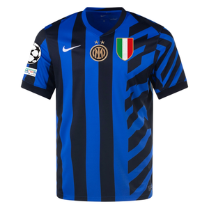 Nike Inter Milan Federico Dimarco Home Jersey w/ Champions League + Scudetto Patch 24/25 (Lyon Blue/Black)