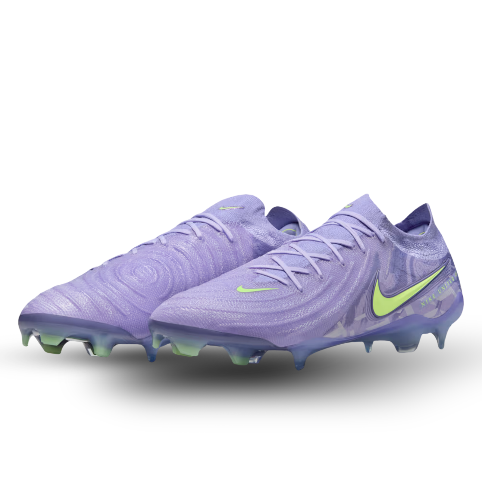 Nike United Phantom GX II Elite FG Soccer Cleats (Purple Agate/Barely Volt)