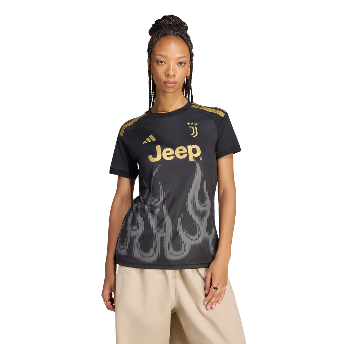 adidas Women's Juventus Third Jersey 26/27 (Black/Gold)