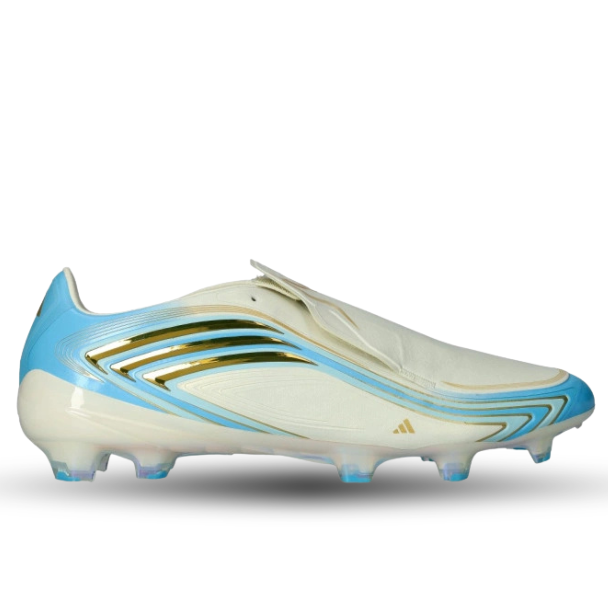 adidas F50 Messi Elite FG Soccer Cleats (Ivory/Blue Elite)