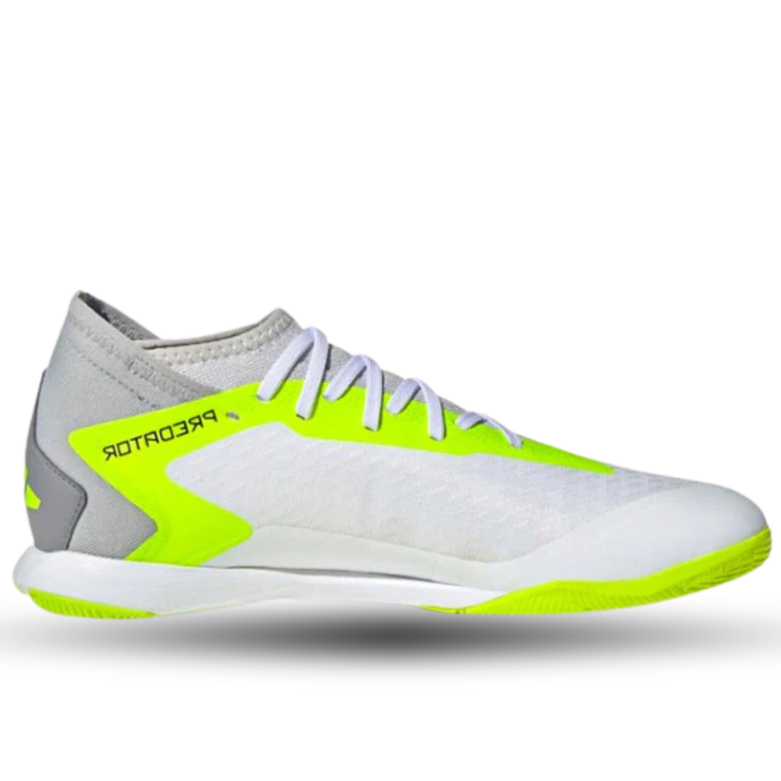 adidas Predator Accuracy.3 Indoor Soccer Shoes (White/Lucid Lemon)