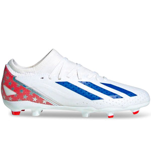 adidas X Crazyfast USA.3 Firm Ground Soccer Cleats (White/Power Blue)