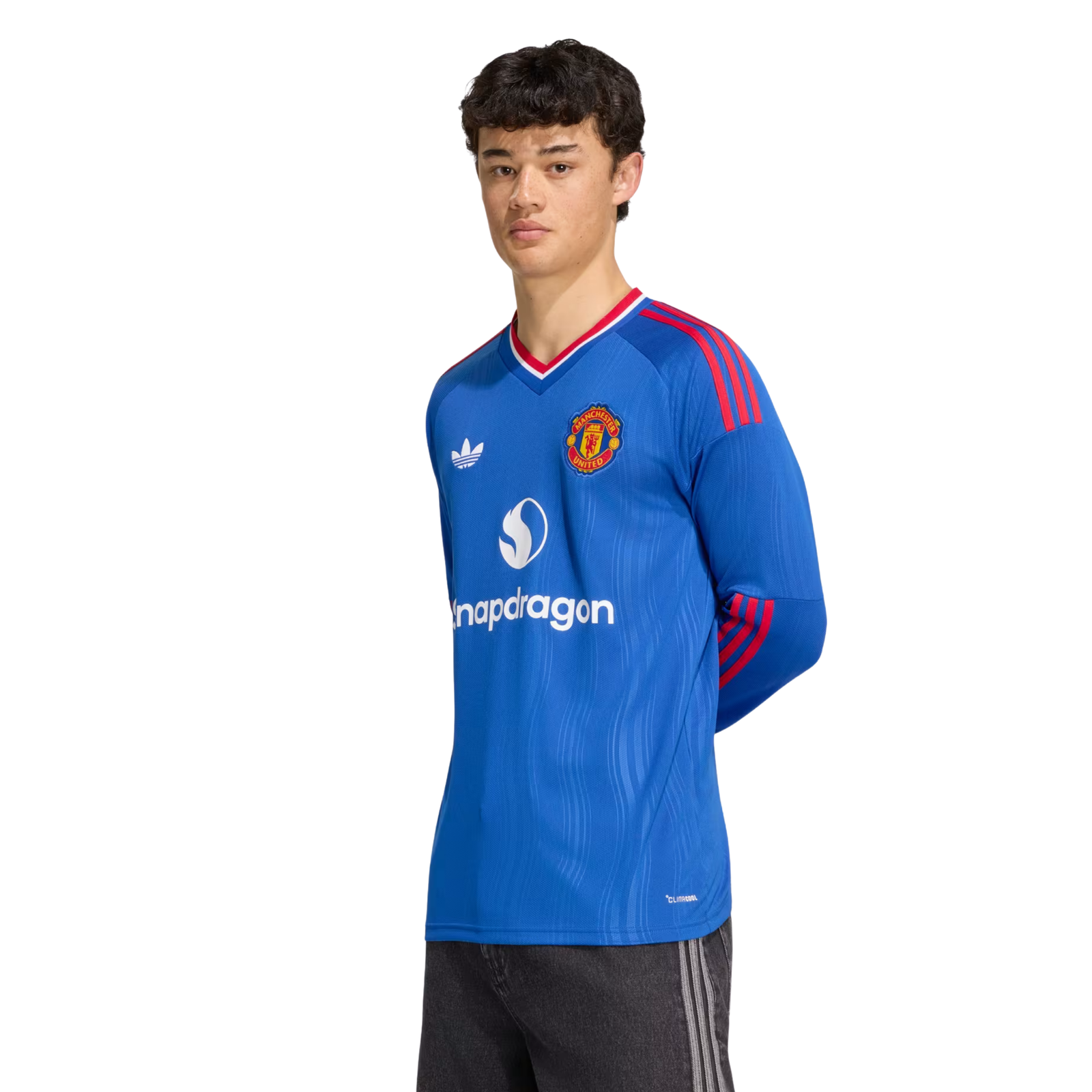adidas Manchester United Long Sleeve Away Jersey 26/27 (Blue)