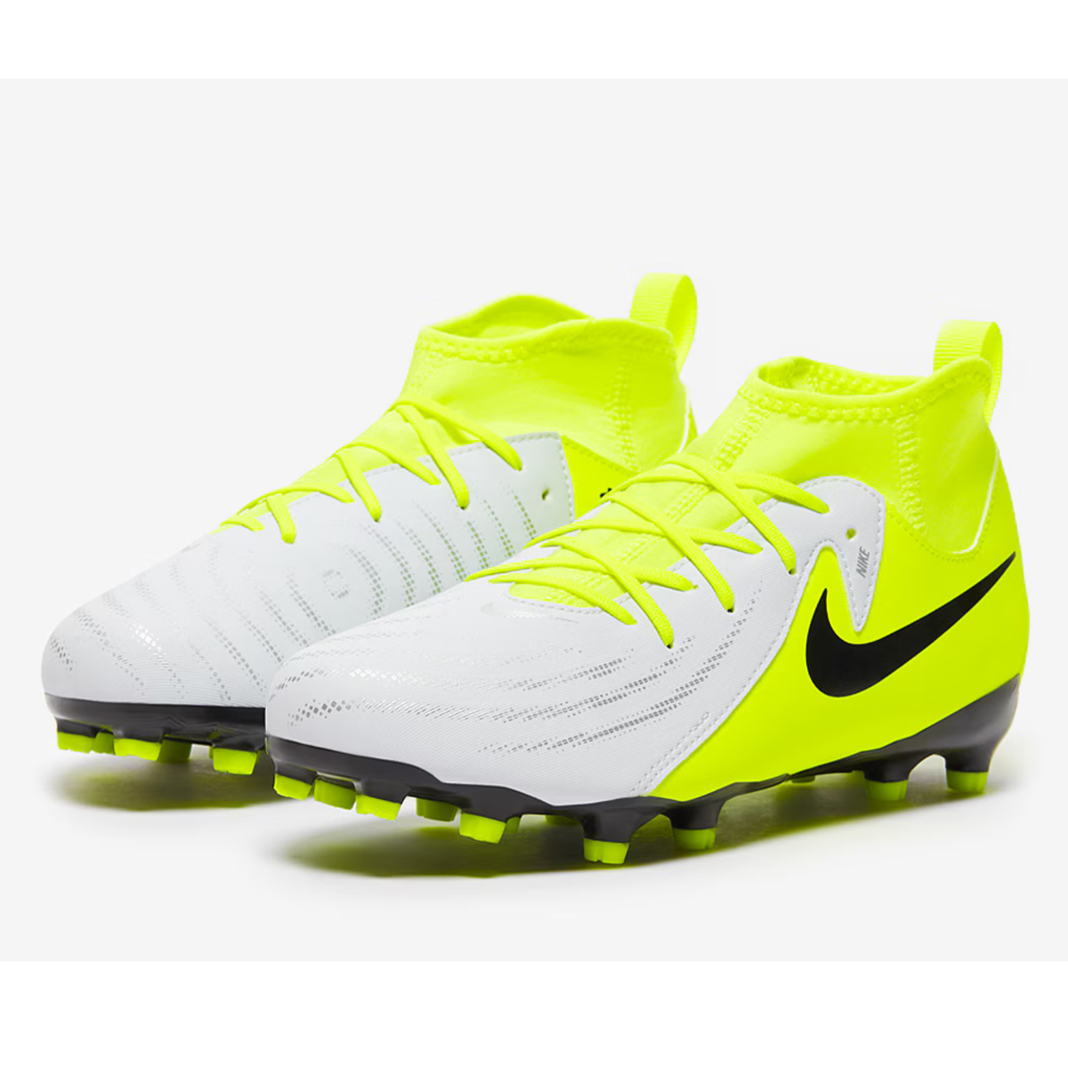 Nike Jr. Phantom Luna II Academy FG/MG Soccer Cleats (Metallic Silver/Black-Volt)