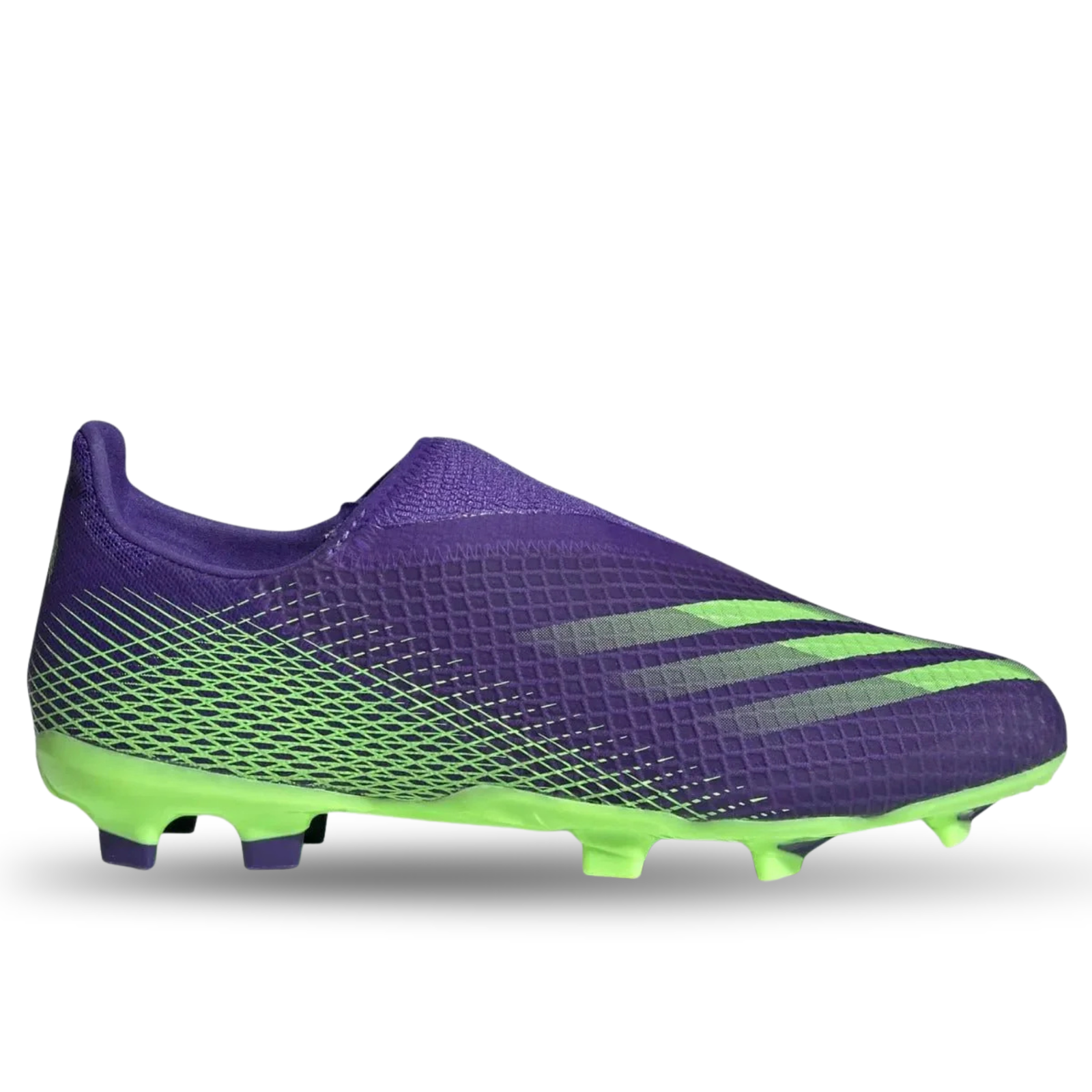 adidas Jr. X Ghosted .3 LL FG Soccer Cleats (Energy Ink/Signal Green)