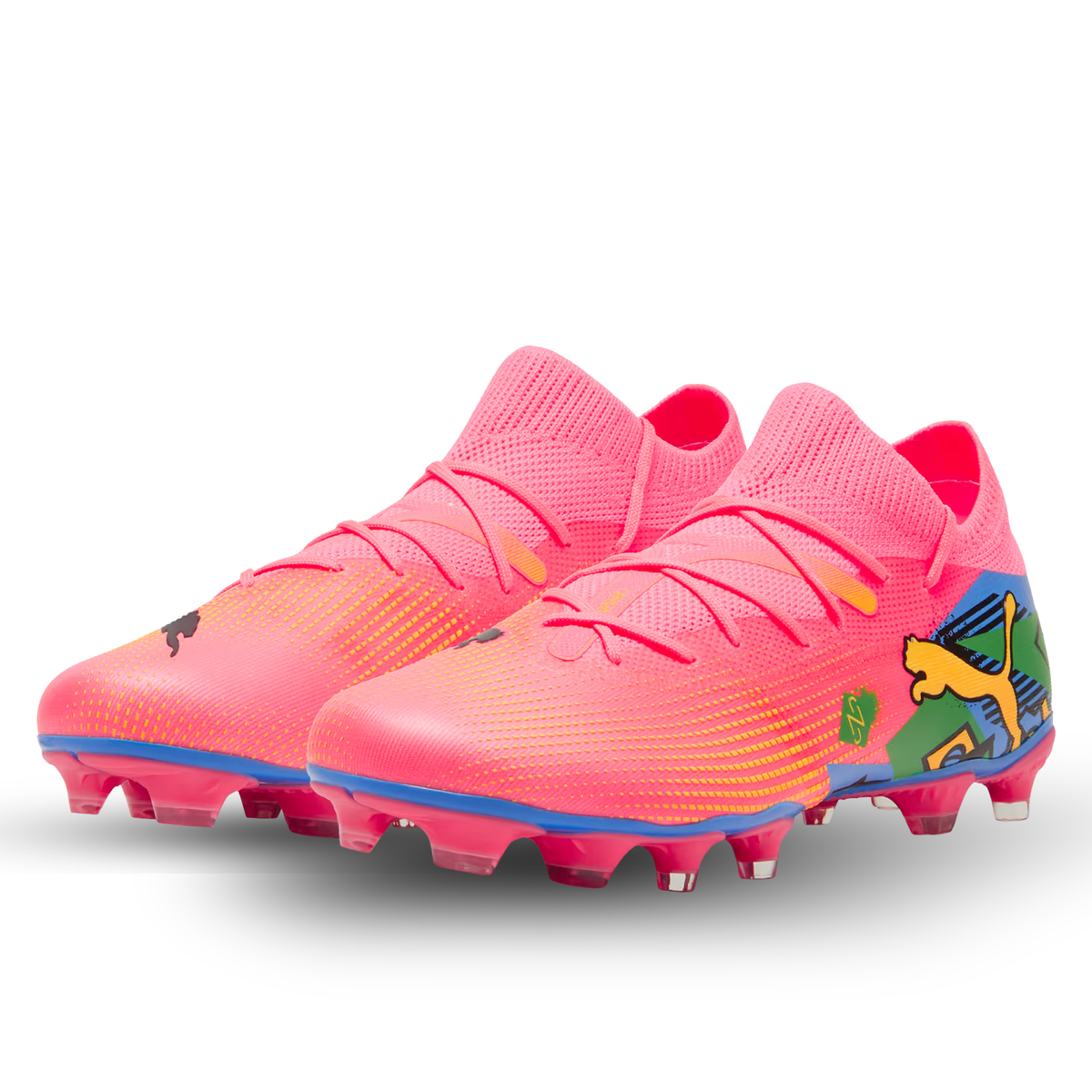 Puma Future 7 Match NJR FG/AG Soccer Cleats (Sunset Glow/Puma Black)