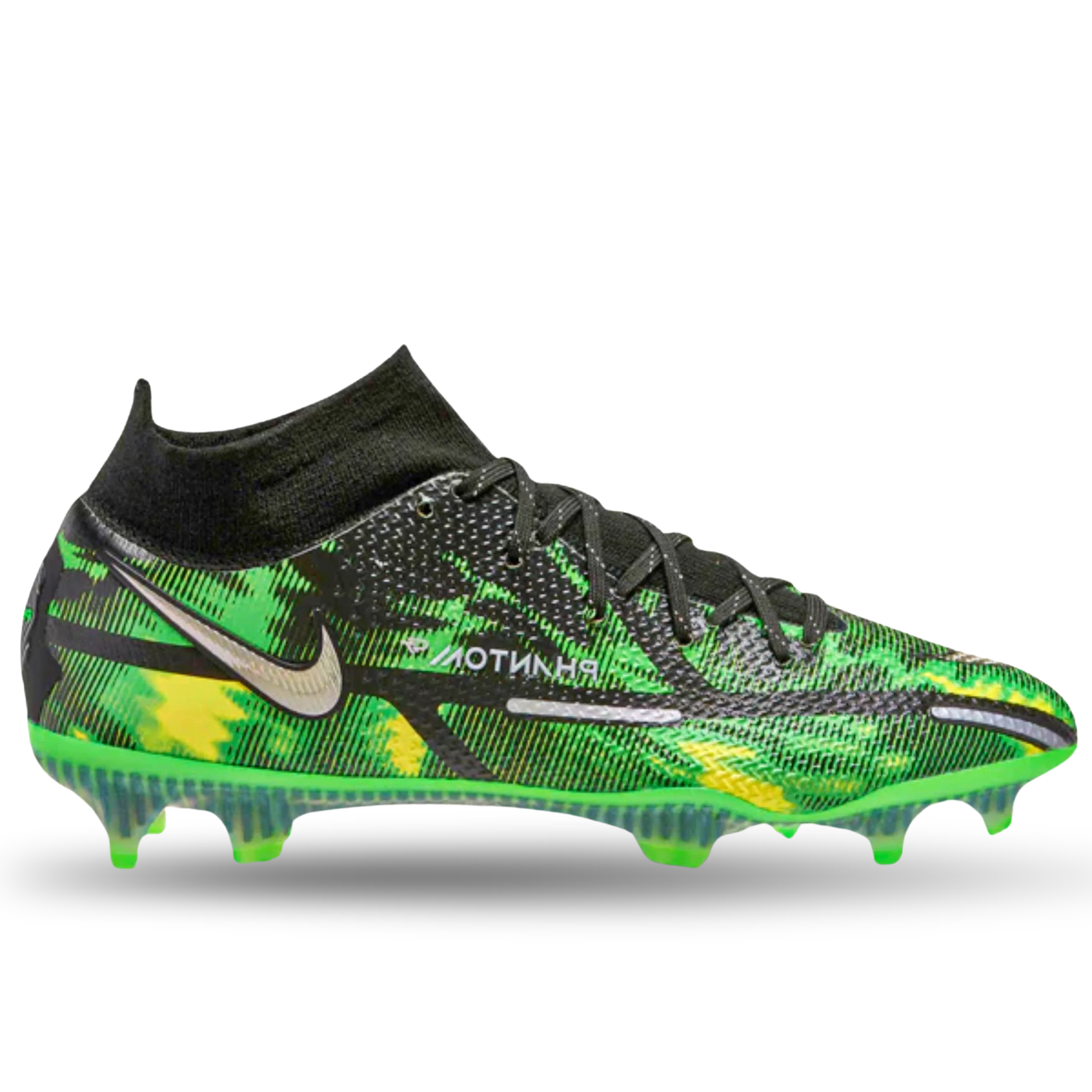 Nike Phantom GT2 Elite DF Shockwave FG (Negro/Platino metalizado)