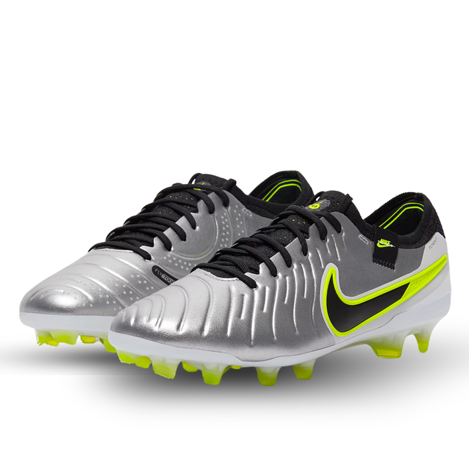 Nike Legend 10 Elite FG Soccer Cleats (Metallic Silver/Black-Volt)