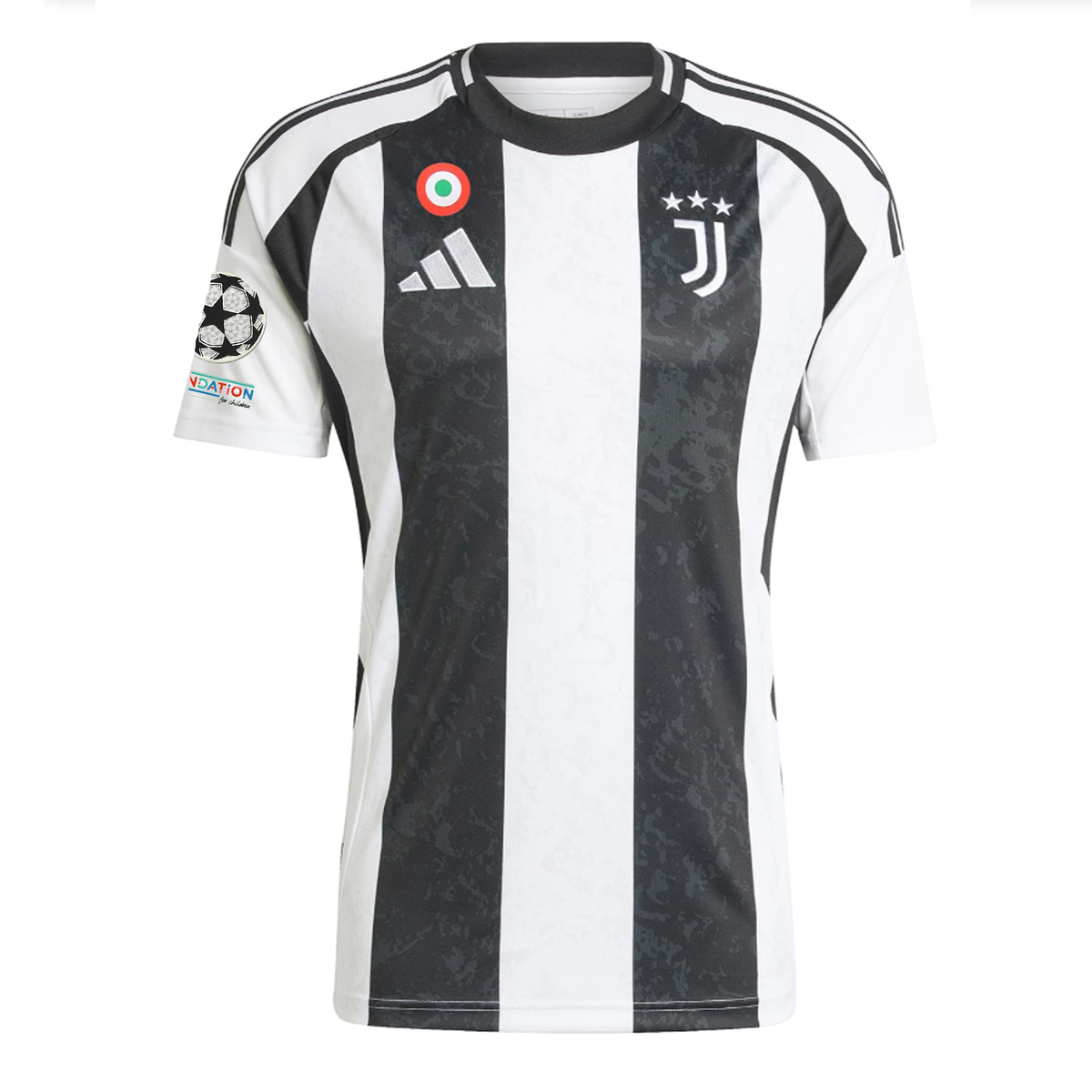 adidas Juventus Authentic Home Jersey w/ Champions League +