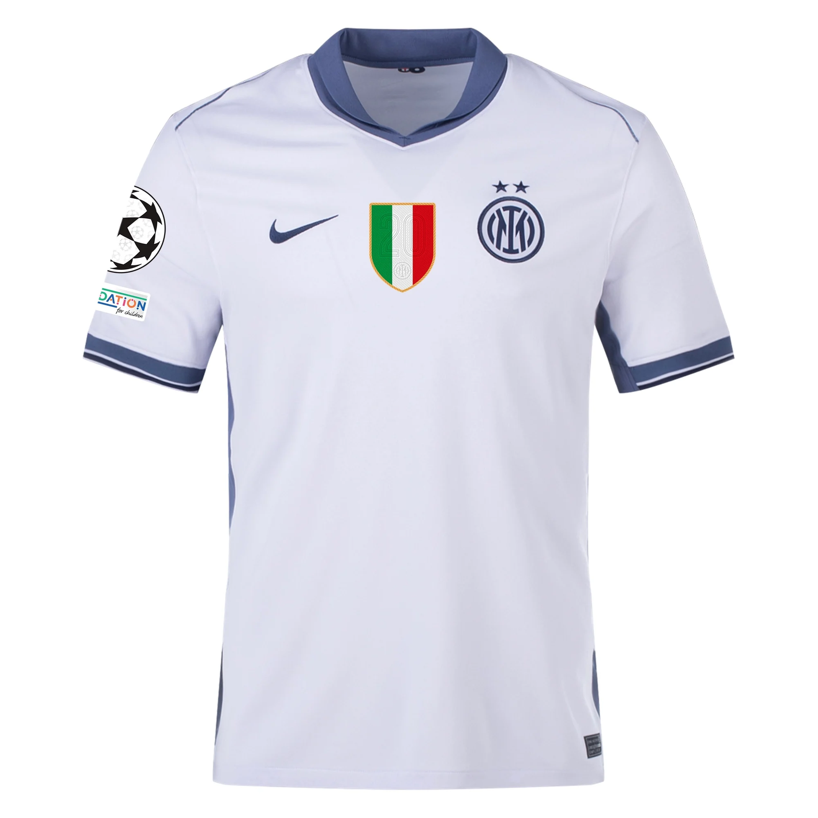 Nike Inter Milan Piotr Zieliński Away Jersey w/ Champions League + Scudetto Patch 24/25 (Summit White/Iris Whisper)