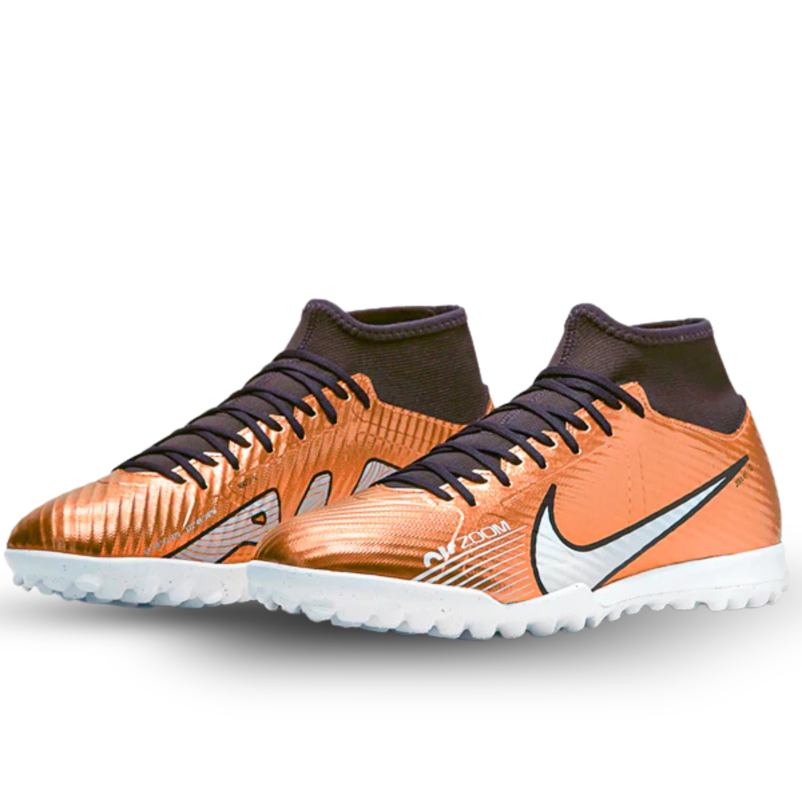 Nike Zoom Superfly 9 Academy Turf Soccer Shoes (Metallic Copper)