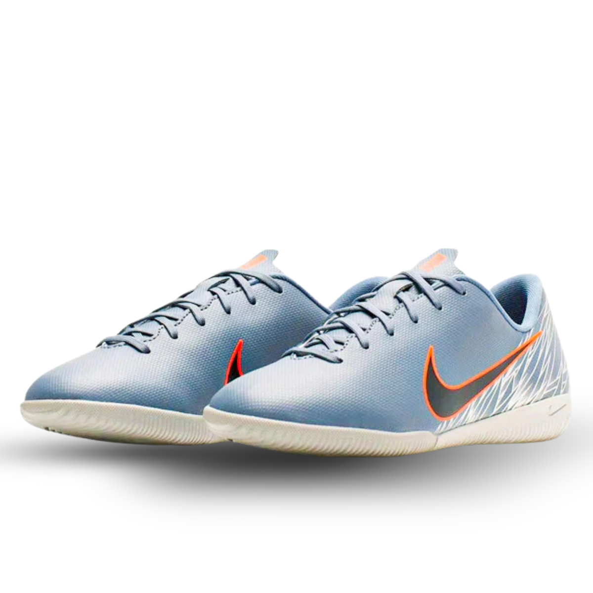 Nike Jr Mercurial Vapor 12 Academy GS IC Indoor Court Soccer Shoes (Azul militar/Gris lobo)