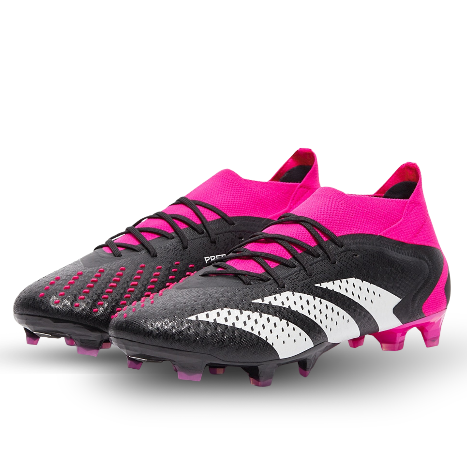 adidas Predator Accuracy.1 Firm Ground Soccer Cleats (Core Black/Team Shock Pink)
