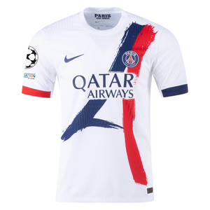 Nike Paris Saint-Germain Authentic Marco Asensio Away Jersey w/ Champions League Patches 24/25 (White/Midnight Navy)