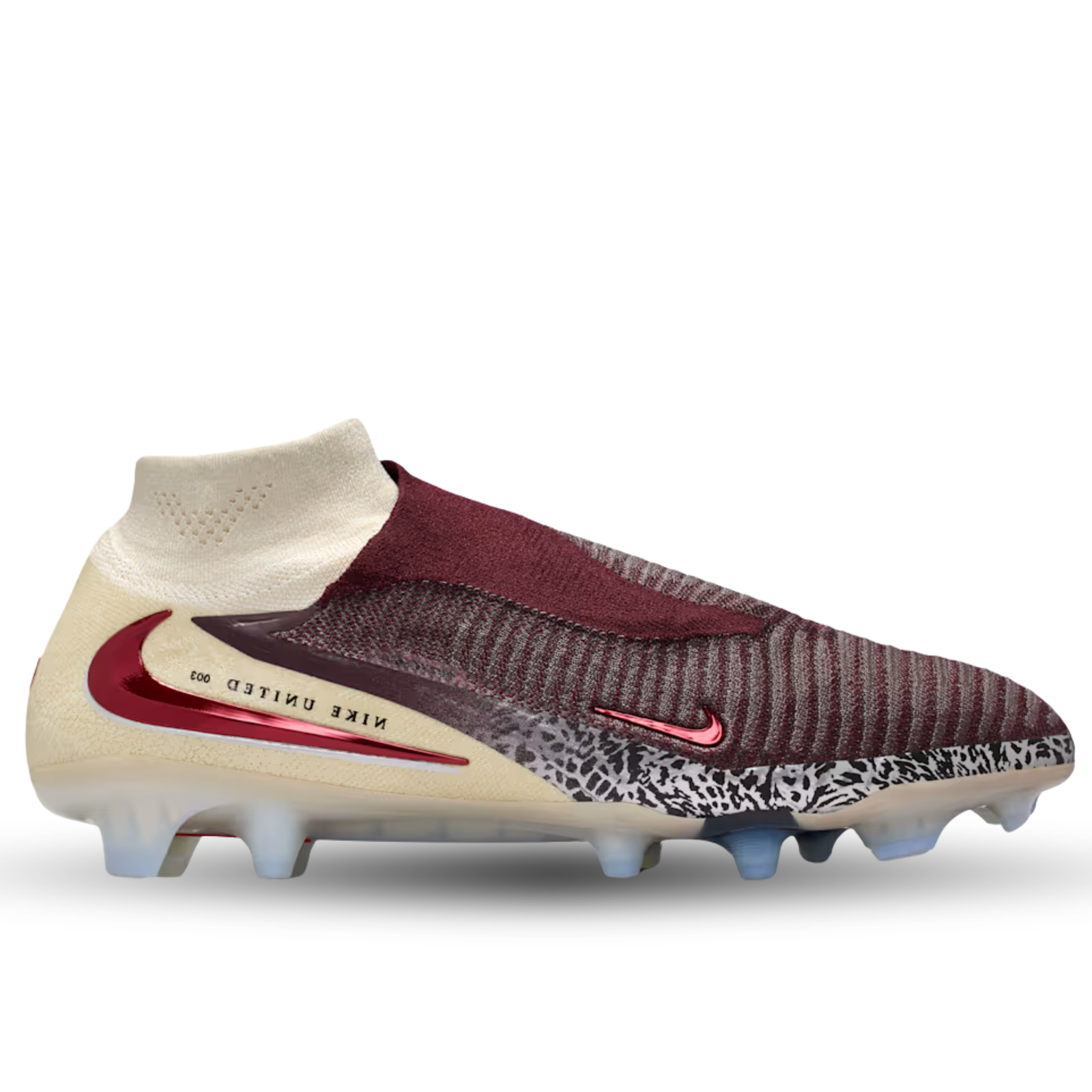 Nike Phantom 6 High Elite NU3 FG Soccer Cleats (Burgundy Crush/University Red)