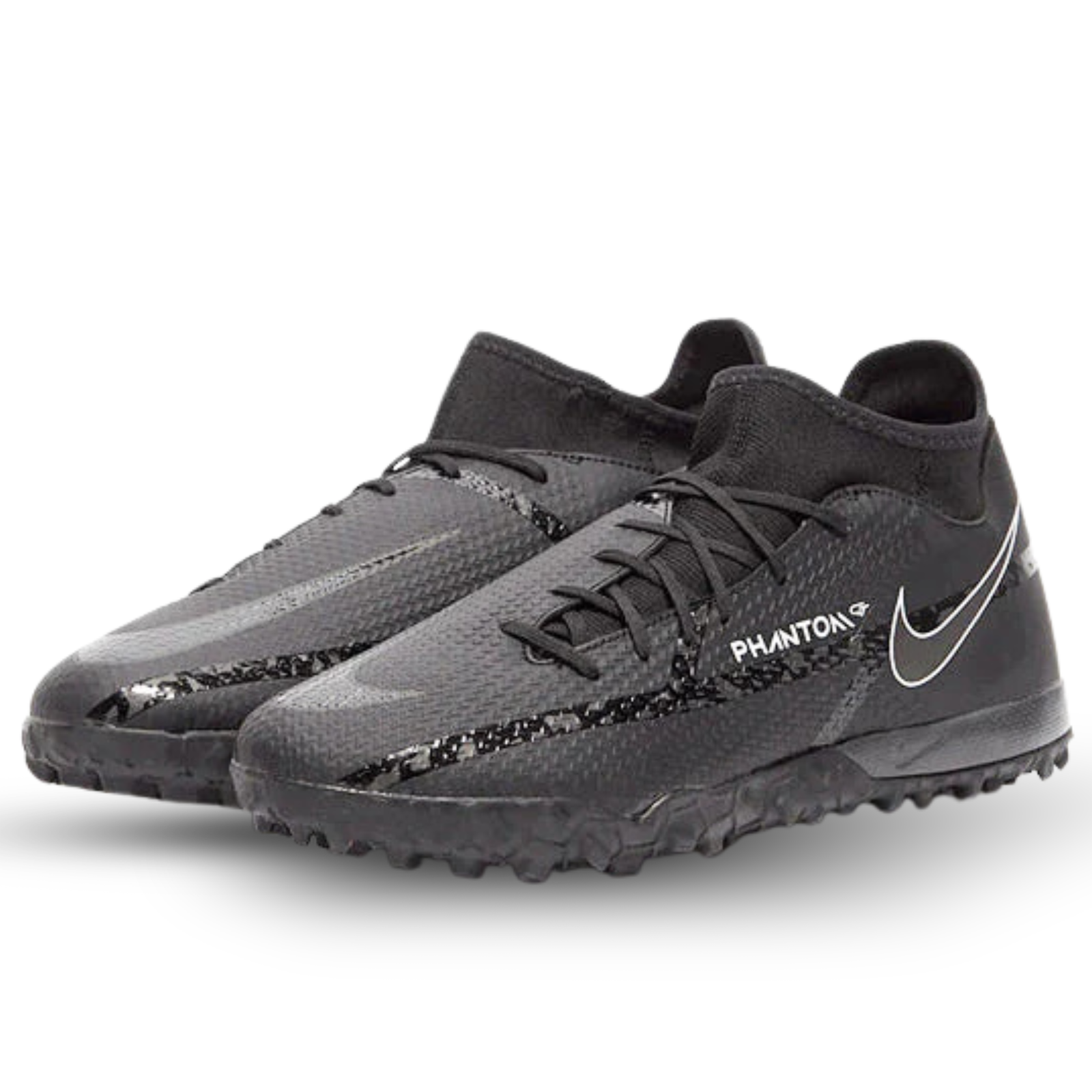 Nike Phantom GT2 Academy DF Turf Soccer Shoes (Black/Dark Smoke Grey)