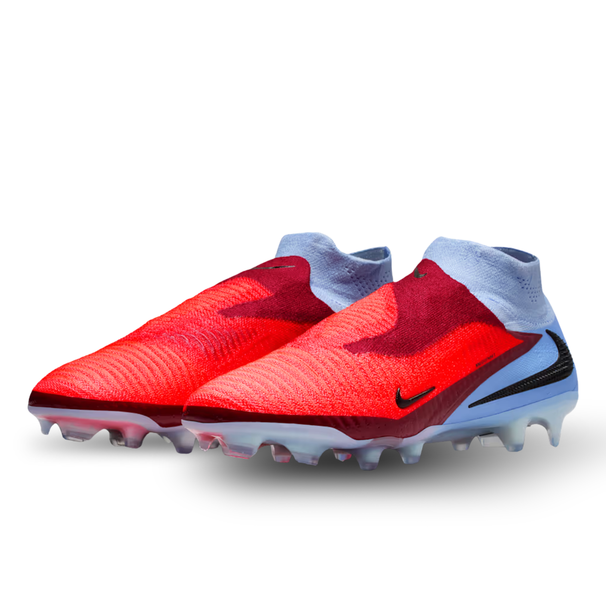 Nike Phantom 6 High Elite Firm Ground Soccer Cleats (Royal Tint/Bright Crimson)
