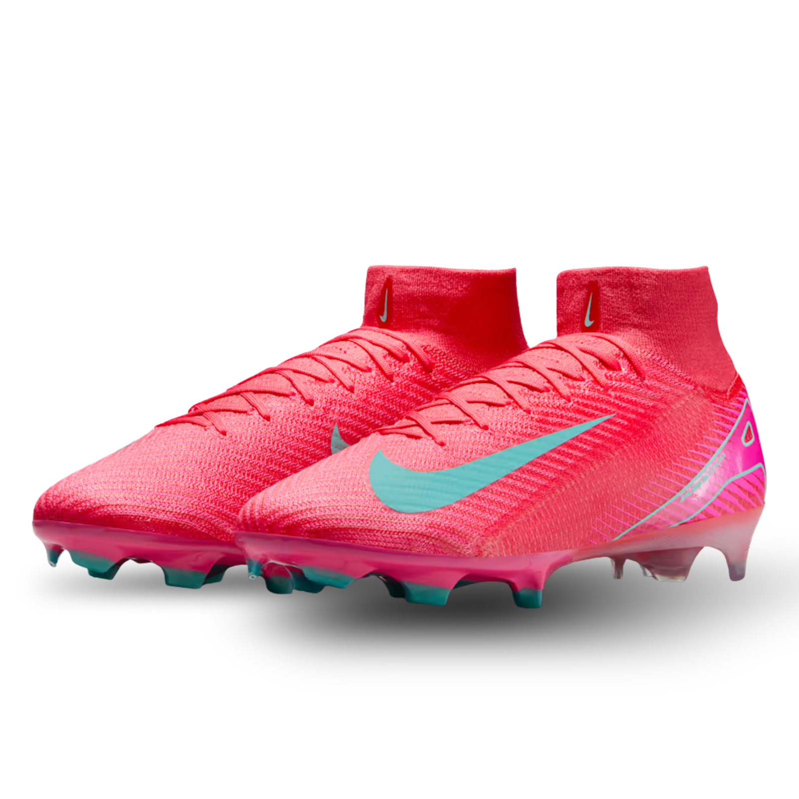 Nike Zoom Superfly 10 Elite FG Soccer Cleats (Ember Glow/Aurora Green)