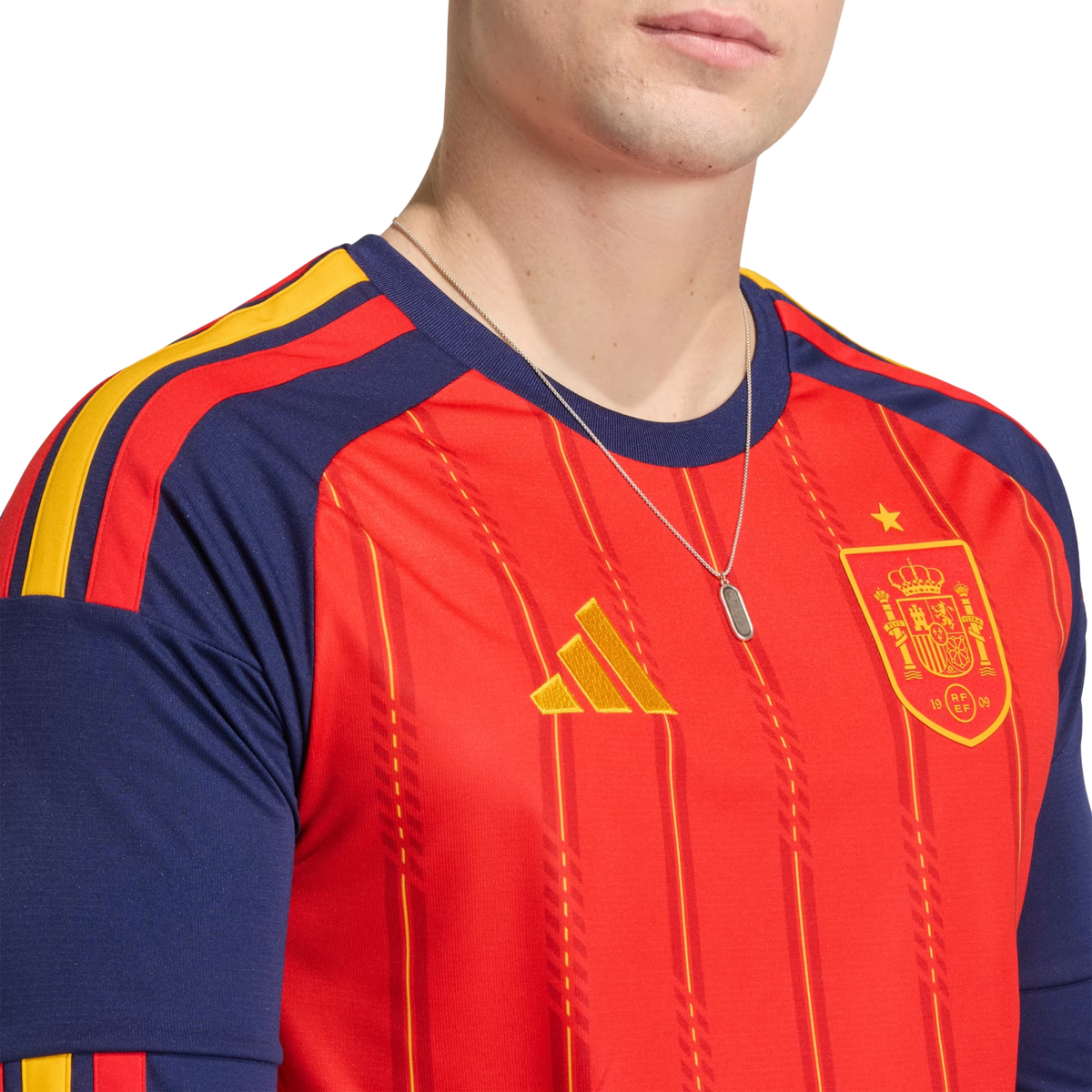 adidas Mens Spain 2026 Long Sleeve Home Jersey (Vivid Red)
