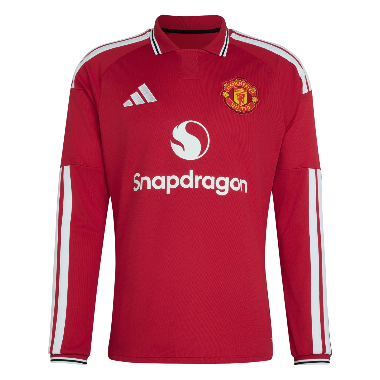 adidas Mens Manchester United Long Sleeve Home Jersey 26/27 (Red)