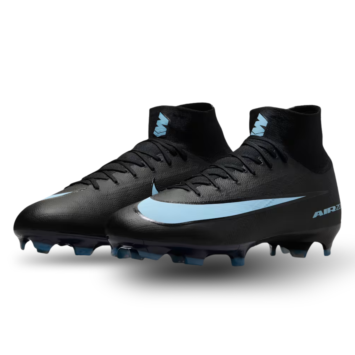 Nike Zoom Mercurial Superfly 10 Pro Firm Ground Soccer Cleats (Black/Ice Blue)