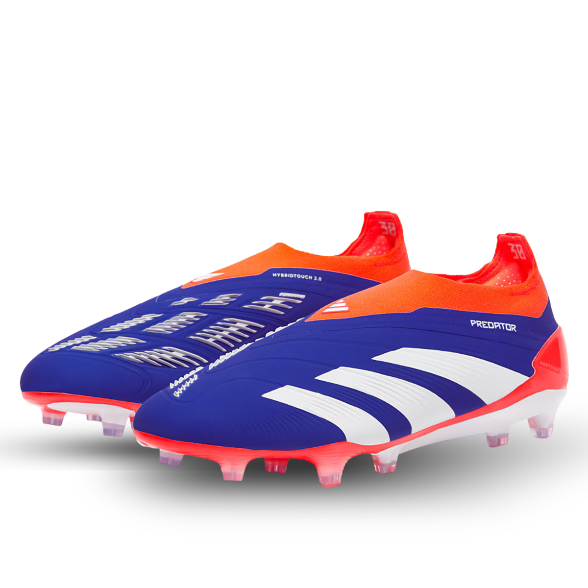 adidas Predator Elite Laceless FG Soccer Cleats (Lucid Blue/White/Solar Red)