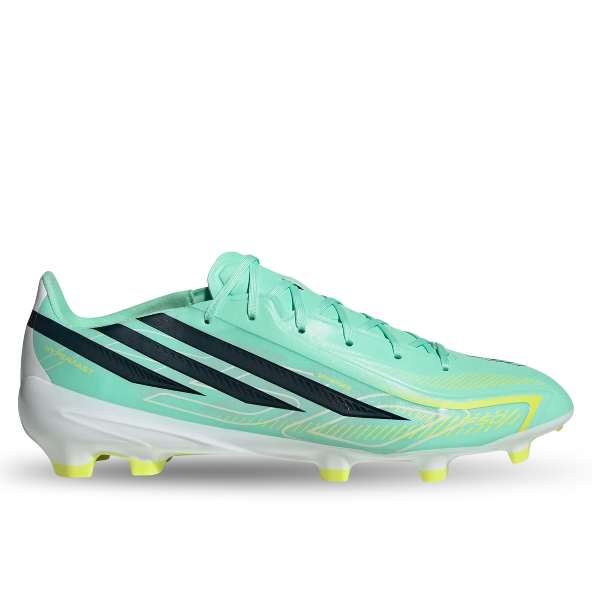 adidas F50 Hyperfast League FG Soccer Cleats (Aqua/Lemon)
