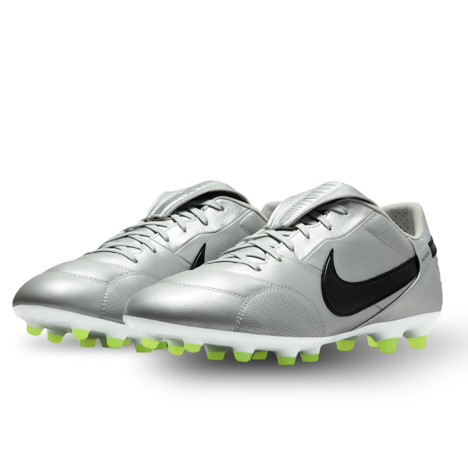Nike Premier III Firm Ground Soccer Cleats (Metallic Silver/Black Volt)