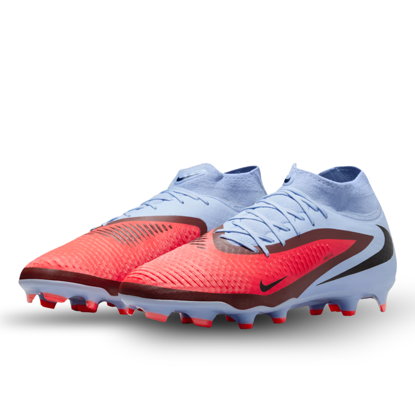 Nike Phantom 6 High Academy FG/MG Soccer Cleats (Royal Tint/Bright Crimson)