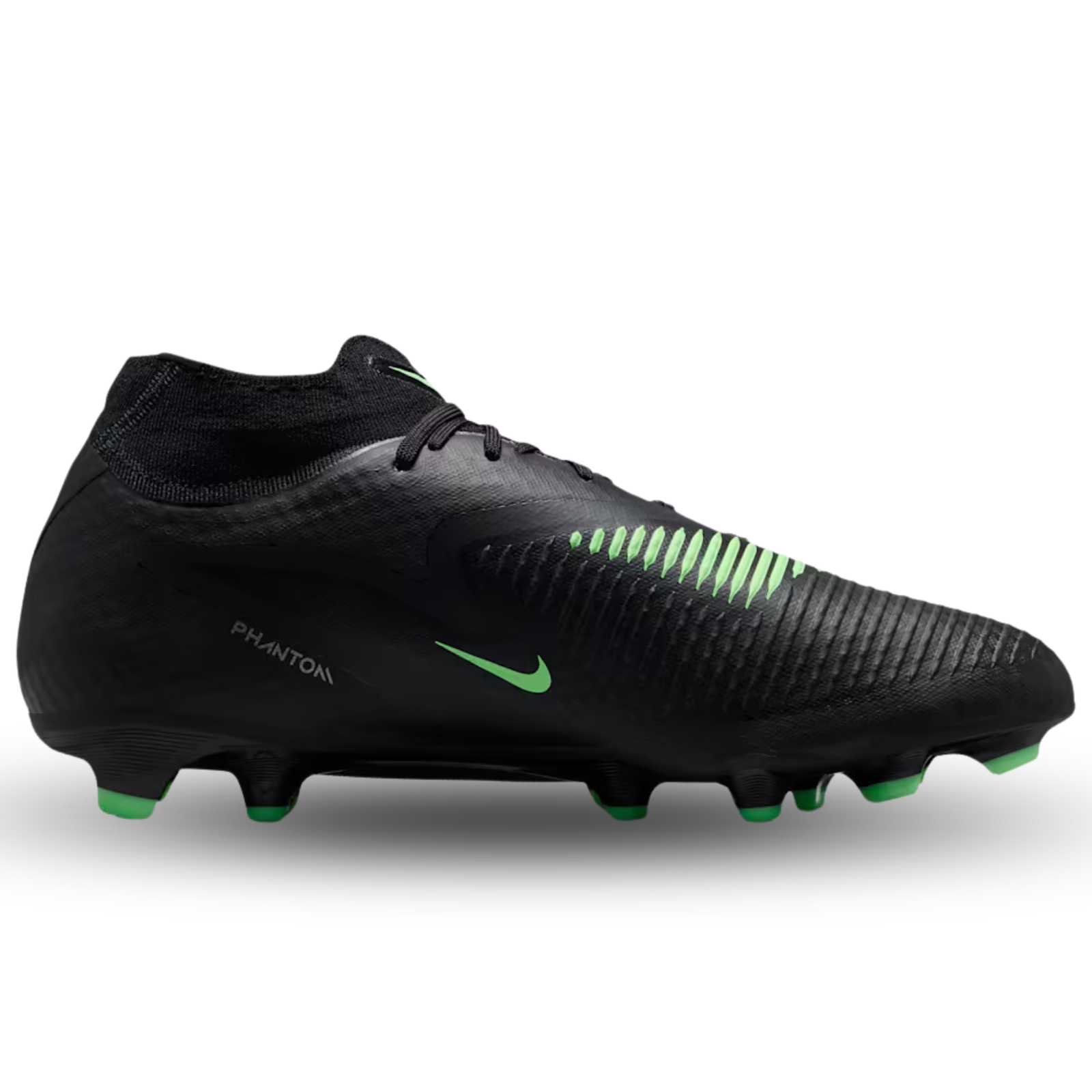 Nike Phantom 6 High Academy FG/MG Soccer Cleats (Black/Illusion Green)
