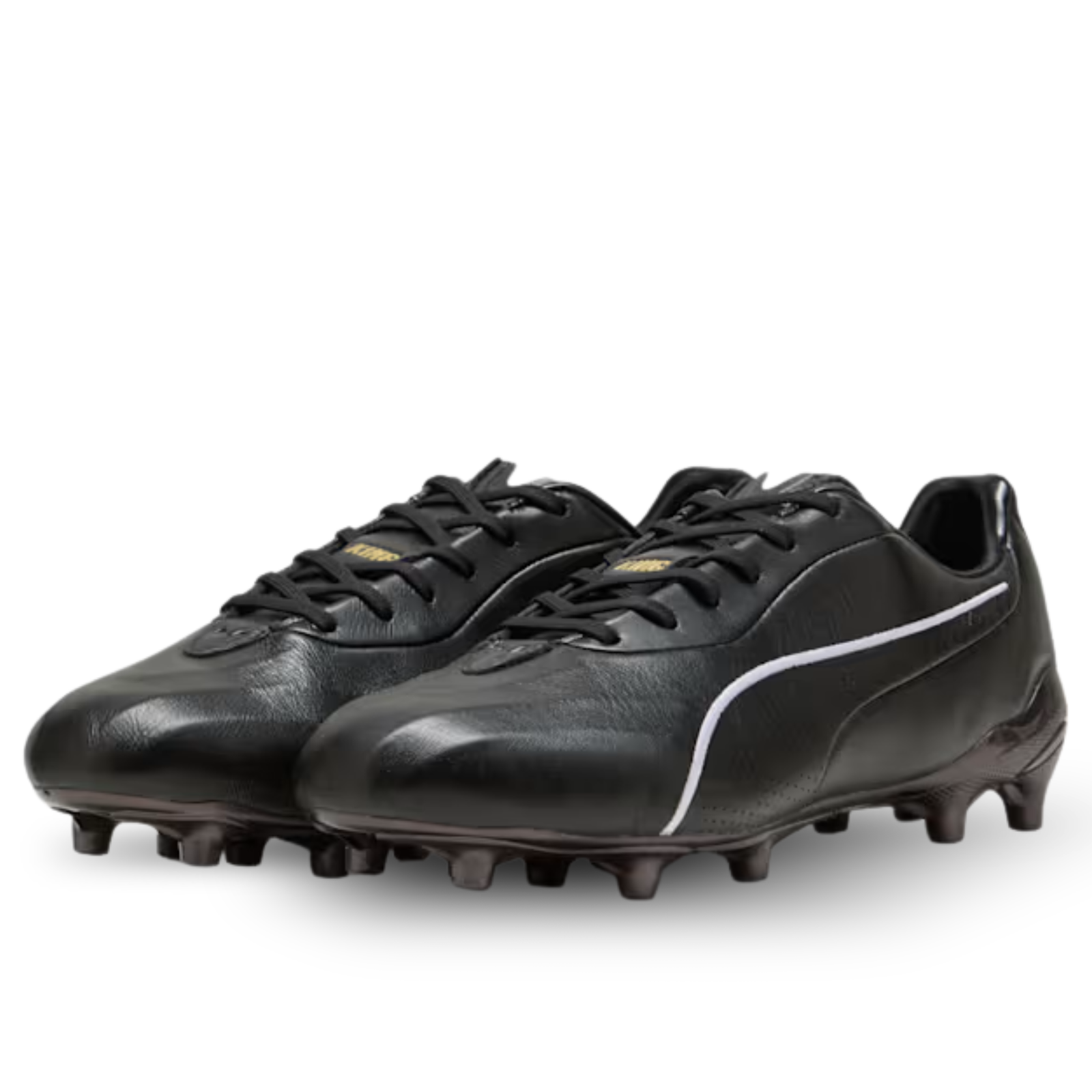 PUMA King Platinum FG/AG Soccer Cleats (Puma Black/Gold)
